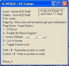 Enter the following before hitting enter, that is, before getting to the main menu: Need For Speed Underground 2 Trainer Download