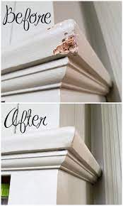 Moisture related damage to stucco structures happens when water migrates through the stucco and is absorbed by the wood on which the stucco is attached. Fixing Filling Damaged Trim And Millwork Reality Daydream Wood Repair Diy Home Repair Diy Home Improvement
