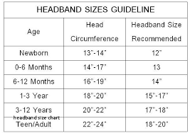 bright baby head measurements chart universal rubber bands