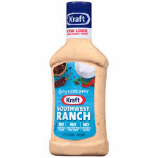 1 cup mayonnaise, 1/2 oz mustard dijon, 1 lime juice, 1 oz chili peppers, 1/4 oz garlic, 1 tsp salt. Kraft Southwest Ranch Dressing 15 8 Fl Oz Qfc