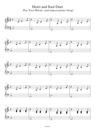 Sheet music digital files to print licensed nicky chinn. Heart And Soul Duet Accompaniment Sheet Music For Piano Solo Musescore Com