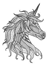 They like same with a horse and has more 1 horn on the head. Unicorn Head Unicorns Adult Coloring Pages