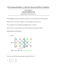Check spelling or type a new query. Determinan Matriks 3x3 Metode Sarrus Dan Minor Kofaktor