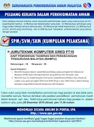  lihat  pegawai sedang berkhidmat/psl Iklan Peluang Kerjaya Dalam Perkhidmatan Awam Mampu Kerja Kosong Kerajaan