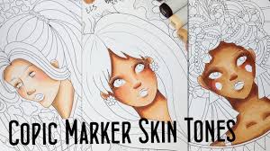 How To Color Different Skin Tones With 10 Copic Markers Copic Skin Tones Tutorial