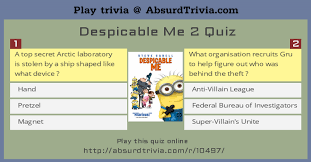 For decades, the united states and the soviet union engaged in a fierce competition for superiority in space. Despicable Me 2 Quiz
