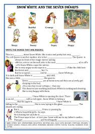 This game card is decorated with a cute hot air balloon. Fairytale Snow White Short Text Fill The Gaps Worksheet Free Esl Printable Worksheets Made By Teachers Snow White Short Story Snow White Fairy Tales