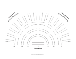 5 Generation Family Tree Fan Chart Template