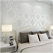 Qihang European Style Luxury 3d Damask Pearl Powder Non Woven Wallpaper Roll Cream White Col Bedroom Wall Designs Wallpaper Living Room Wallpaper Walls Bedroom