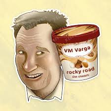 Pegatina de vinilo Fargo de VM Varga Rocky Road Ice Cream