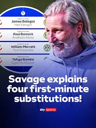 Robbie Savage's Strategic Substitutions for Forest Green Rovers
