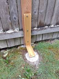 The Fix A Fence 8 1 2 In X 3 In X 36 In 11 Lb Heavy Duty Powder Coated Metal Fence Post Repair Bracket Tfaf1 The Home Depot Fence Post Repair Fence Post Installation