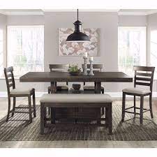 Traditional or formal dining sets generally consist of a large table with chairs. Colorado 6 Piece Counter Height Dining Set Dco100ctbl Bs Bn Afw Com