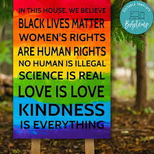 If the item details above aren't accurate or complete, we want to know about it. In This House We Believe Black Lives Matter Rainbow Yard Sign Diy Bobotemp