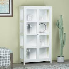 Some wall book cabinets allow you to put horizontally, usually, this kind of horizontal bookshelf is fixing to the wall. Simple Ideas For Styling Your Bookshelf With Glass Doors Foter
