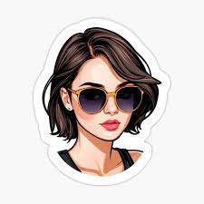 Cute Cartoon Bald Girl Stickers for Sale