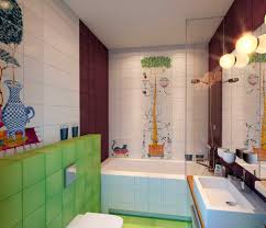 Instead of the typical running bond layout, try installing the rectangular tiles in a unique pattern, such as a herringbone or vertical arrangement. 20 Colorful Kids Bathrooms Allarchitecturedesigns