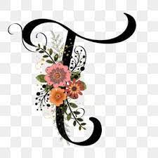 Amazing embroidery designs letter t ristipisto kirjonta, konekirjontamallit, . Alphabet Letter T With Flowers Vintage Png Image Text Effect Eps For Free Download Pngtree