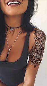 Tribal Mandala Shoulder Tattoo Ideas Geometric Arm Sleeve Tatouage With Meaning Ideas Del Shoulder Tattoos For Women Quarter Sleeve Tattoos Shoulder Tattoo
