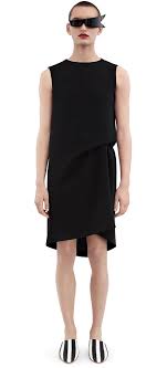 Acne Studios Caprice Asymmetric Cutout Back Crepe Dress In Black Modesens Little Black Dress Dresses Crepe Dress