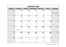 2022 monthly word calendar template with holidays free printable templates