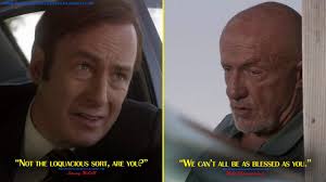 Not The Loquacious Sort Are You Jimmymcgill We Can T All Be As Blessed As You Mikeehrmantraut Bettercall Jimmy Mcgill Call Saul Better Call Saul
