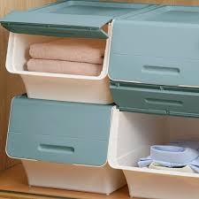 楽天市場 収納ボックス 前開き フロック30 深型 幅39 奥行46 高さ31cm 4段階ストッパー 同色4個セット 送料無料 収納ケース 収納 おもちゃ箱 プラスチック ストッカー 衣装ケース 衣類収納 ストッカー スタッキング フタ付き リビングート 楽天市場店 収納