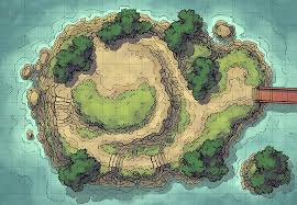 The Island Plateau 2 Minute Table Top Fantasy Map Dungeons And Dragons Town Map