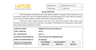 Menurut institut enyelidikan !alan aya malaysia#mi$s%, jumlah kemalangan jalan raya di malaysia menunjukkan peningkatan ketara setiap keselamatan jalan raya melalui media massa tentang perubahan gaya atau cara memandu adalah bergantung kepada pemikiran pengguna jalan. Institut Penyelidikan Keselamatan Jalan Raya Malaysia Miros Kelayakan Spm Jobcari Com Jawatan Kosong Terkini