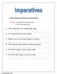 We did not find results for: Imperatives Worksheets And Online Exercises