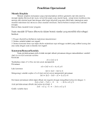 Inilah pembahasan selengkapnya mengenai contoh soal cerita metode simpleks maksimum 3 variabel. Metode Simpleks Lp Research Papers Academia Edu