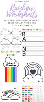Free Rainbow Coloring Page And Activities For Kids Arinsolangeathome In 2020 Rainbow Activities Rainbow Learning Preschool Learning Activities