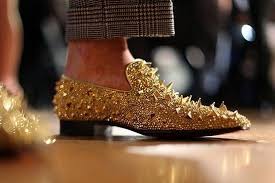 They come in traditional and unique colors, and you can get them in modern and traditional styles. Christian Louboutin Gold Spiked Shoes For Men Glamazona Spike Shoes Gold Shoes Louboutin Shoes