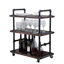Or place it on a bar cart to keep wine accessible when you?re entertaining. Wgx Design For You Solid Wood And Pipe Wine Rack With Wheels Kitchen Bar Dining Room Tea Wine Holder Serving Cart Furniture Black Buy Online In Angola At Angola Desertcart Com Productid 209439038