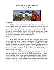 Cerita non fiksi adalah cerita nyata baik itu cerita non fiksi ini berdasarkan fakta dan tersedia dalam berbagai bentuk. Contoh Teks Cerita Sejarah Non Fiksi Docx Contoh Teks Cerita Sejarah Non Fiksi Tsunami Aceh Orientasi Peristiwa Yang Sangat Memilukan Terjadi Di Bumi Course Hero