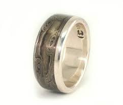 Mokume Wedding Band Unique Wedding Band Japanese Technique Mens Wedding Band Wedding Ring In Silver Mokume Gane Ring Rings For Men Shakudo