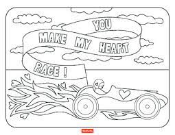 Adorable animals in plain strokes leave many rooms for children's creativity. Valentines Day Coloring Pages Trucks Novocom Top