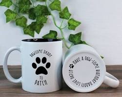 mug with dog paw prints and nose printsの画像