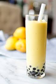 Mango Smoothie With Boba The Gourmet Gourmand Recipe Boba Tea Recipe Bubble Tea Recipe Mango Smoothie