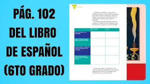 Disponibles para leer online en formato pdf. Pag 102 Del Libro De Espanol Sexto Grado Youtube