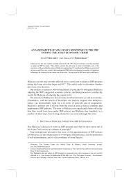 Defined as a situation in which an attack on the currency leads to. Pdf An Assessment Of Malaysia S Response To The Imf During The Asian Economic Crisis