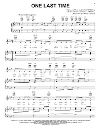 Ariana Grande One Last Time Sheet Music Sheet Music Notes Ariana Grande