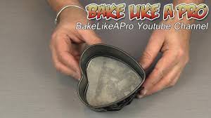 Cheesecake pan heart shaped mini cake pans bakeware silver set of 4. How To Line A Heart Shaped Baking Pan With Parchment Paper Youtube