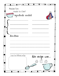 Perfect For Teaching Reading To Follow Directions Purpose And Sequence Recipe Book Templates Recipe Book Diy Cooking Classes For Kids