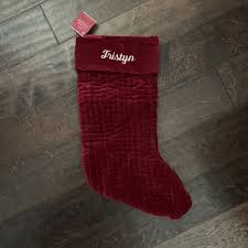 NWT Pottery Barn Channel Quilted Velvet Christmas Red Medium Stocking  *Tristyn | eBay