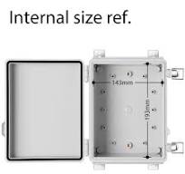 Gratury Junction Box, IP67 Waterproof Plastic Enclosure for Electrical Project, Hinged Grey Cover, Includes Mounting Plate and Wall Bracket ...