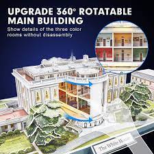 Check spelling or type a new query. Amazon Com Cubicfun 3d Puzzles For Adults Led Rotatable White House With Detailed Interior Model Kit Lighting 3d Puzzle Us Architecture Building Family Puzzle Desk Decor Birthday Gifts For Women Men 151 Pieces