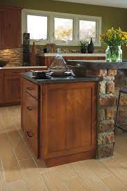 Cabinet skins are a thin vinyl covering with an adhesive backing. Decorative End Panel Aristokraft Cabinetry