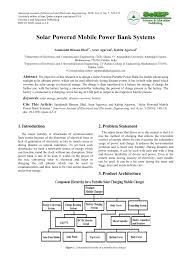 This may work out particularly well if you are already building an air collector for winter space heating, and want to make use of its heat output in the summer, or if you just like the trouble free operation of air collectors. Pdf Solar Powered Mobile Power Bank Systems