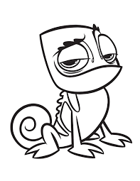 From the hit disney movie tangled, pascal the chameleon printable coloring page. Disney Tangled Coloring Pages Pascal